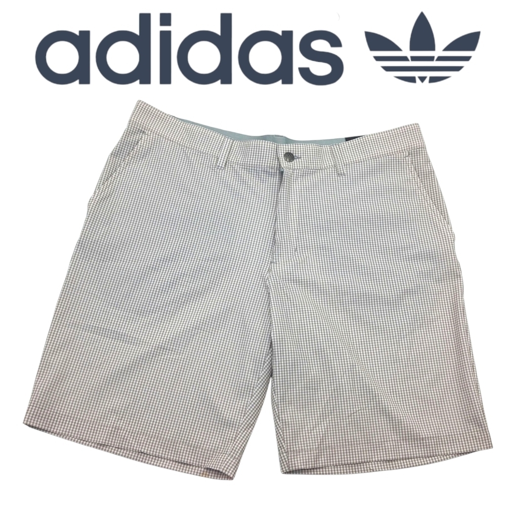 NWT Adidas Men's Ultimate 365 Gingham Grey Golf Short Size 36